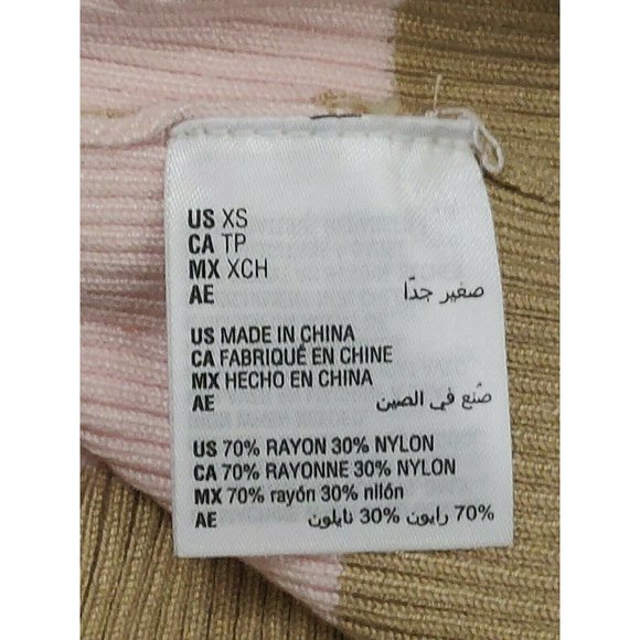 Maison Jules Womens Top XS Beige London Printed - Picture 14 of 15